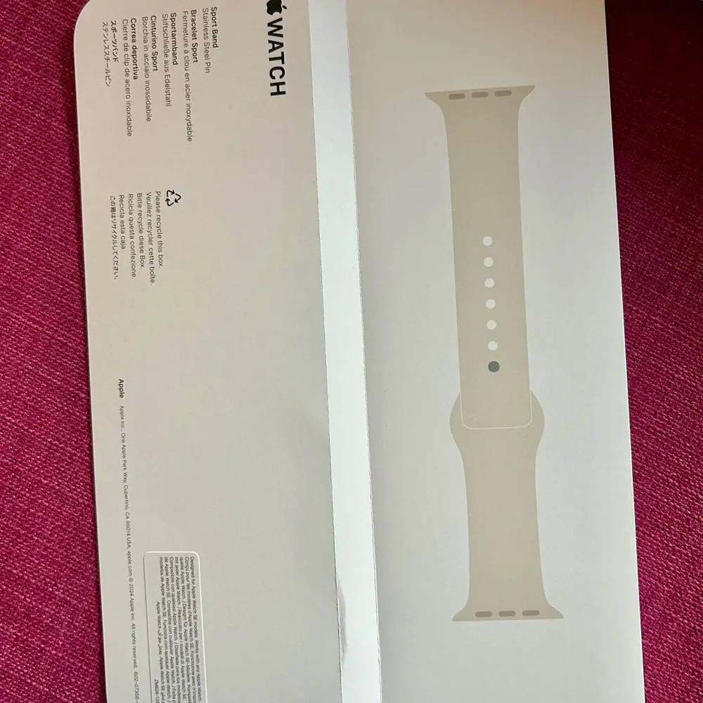 Apple Watch Sports Band - Starlight (Beige)
